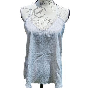 Aerie -1502 Gray Cheetah Print Tie Back‎  Babydoll Camisole Tank Top XS